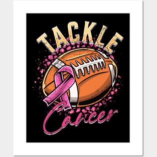 Tackle Breast Cancer Football Posters and Art